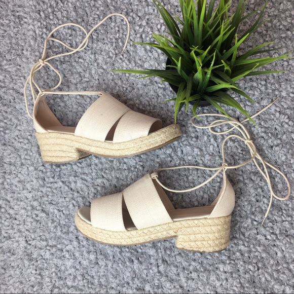 ASOS Shoes - ASOS Lace Up Nude Espadrilles